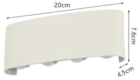 Brilagi - LED vonkajšie nástenné svietidlo FLAREBOX LED/8W/230V biela IP65