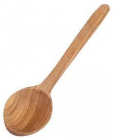 Drevená naberačka do dóz, veľká okrúhla lyžica, SPOON, 16 cm - čerešňa