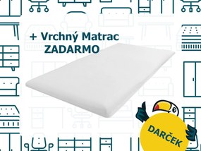 Wilsondo Čalúnená boxspring manželská posteľ Guliette s matracom - žltá Rozmer: 160x200