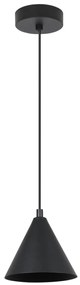 Závesné svietidlo Soho, 1x čierne kovové tienidlo, (fi 14cm)