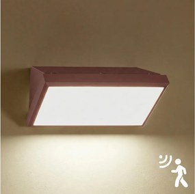 Brilagi-LED Vonkajšie nástenné svietidlo so senzorom TRIANGLE LED/20W/230V hnedé IP65