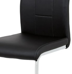 BONTEC Jedálenská stolička, čierna, ekokoža, DCL-411 BK Farba: Šedá