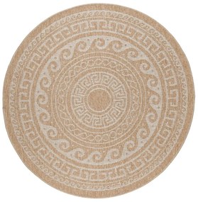 Béžový okrúhly vonkajší koberec ø 80 cm Comilla – Ayyildiz Carpets