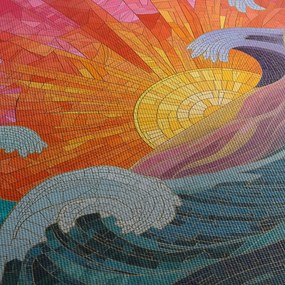 Obraz - Mozaika vĺn (70x50 cm)