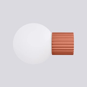 Nástenné svietidlo Halo, 1x biele sklenené tienidlo, ro