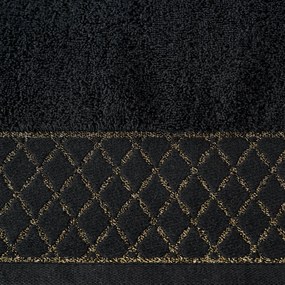 BAVLNENÝ UTERÁK LAYLA 70X140 CM ČIERNA