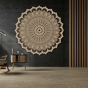 Drevená mandala na stenu do obývačky| SENTOP HDF0506