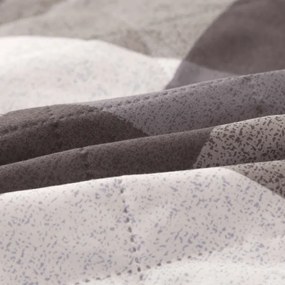 Letná prikrývka CUBE 140x200 cm, sivo-biela