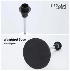 Aigostar - Stolná lampa 1xE14/40W/230V čierna