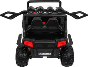 Ramiz Terénna bugina Strong pre deti biela + pohon 4x4 + diaľkové ovládanie + nosič batožiny + rádio MP3 + LED
