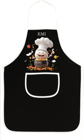 Kuchynská zástera Gusto EMI, čierna