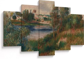 Obraz - Auguste Renoir, Landscape at Vetheuil, reprodukcia (150x105 cm)