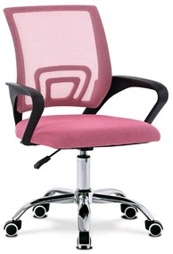 Autronic -  Kancelárska stolička KA-L103 PINK ružová látka MESH a sieťovina MESH