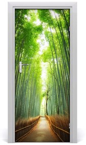 Fototapeta samolepiace dvere chodník bambusy 75x205 cm