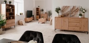 Široký regál so zásuvkami Korsika, dub artisan