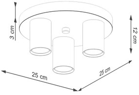 Sollux SL.1464 - Bodové svietidlo LAGOS 3xGU10/10W/230V biela