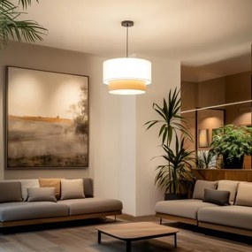 Brilagi - LED luster na lanku CERIA 1xE27/40W/230V pr. 50 cm biela/béžová