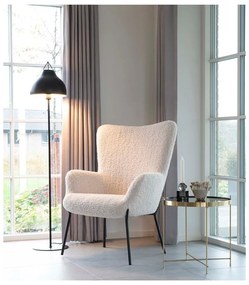 Biele kreslo ušiak z umelej kožušiny House Nordic Glasgow
