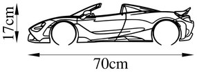 Nástěnná kovová dekorace McLaren 720S Silhouette černá