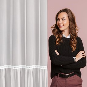 ZÁCLONA NA KRÚŽKOCH NAOMI 140X260 CM BIELA