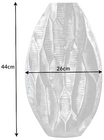 Váza Arga Orient 45cm strieborná