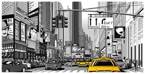 Fototapeta na stenu Yellow cabs in NYC