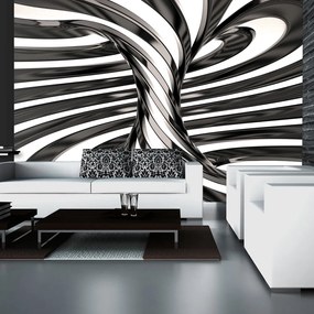 Artgeist Fototapeta - Black and white swirl Veľkosť: 100x70, Verzia: Standard