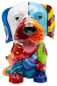 Dog Patchwork dekorácia viacfarebná