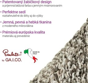 Bielastické poťahy MARMO béžové rohová sedačka (š. 350 - 530 cm)