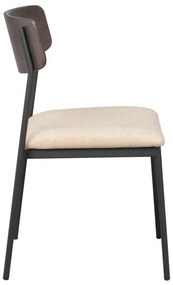 Krémovo-tmavohnedé jedálenské stoličky v súprave 2 ks Maymont – Rowico