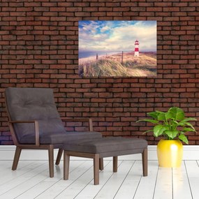 Obraz - Červený maják (70x50 cm)