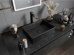 Mexen Goya, umývadlo na dosku 45 x 32 cm, čierna matná, 22184585