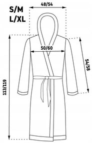 Dámský župan z mikrovlákna Queen L/XL bílý