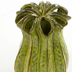 Dekoračná keramická vázička ISOKA, green
