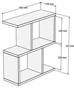 Odkladací stolík ZET 51,4x45 cm hnedá
