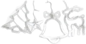 Aigostar - LED vonkajší vianočný svetelný reťazec 120xLED/6W/230V/8 funkcií 3x0,6m IP44 studená biela s diaľkovým ovládaním