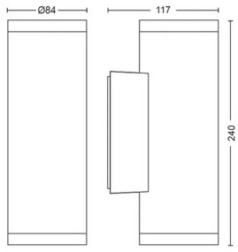 Philips 17463/30/P7 - LED RGBW Vonkajšie svietidlo Hue APPEAR 2xLED/8W/230V IP44