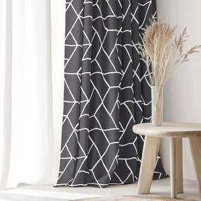 Goldea bavlnený záves - mozaika na tmavo sivom 280x150 cm