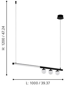 Eglo 99376 - LED Luster na lanku PHIANEROS LED/22W/230V