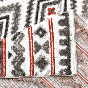 Dekorstudio Moderný koberec MODA SOFT sivo červený 1129 Rozmer koberca: 80x150cm