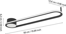 Eglo 902151-LED Stropné svietidlo COLLECORVINO LED/24W/230V 2700/4000/6500K čierna