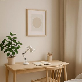 Stolná lampa Nexa, 1x biele kovové tienidlo, w