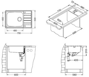 ALVEUS CZ PRAKTIK 120 sat 790x500 mm