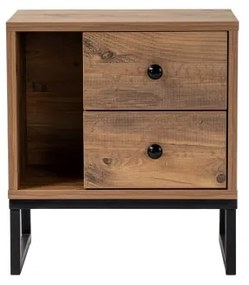 Nočný stolík GLIMMER 50x45,2 cm borovica atlantic/čierna