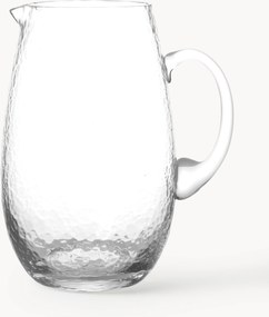 Veľký ručne fúkaný džbán's tepaným povrchom Hammered, 2 l