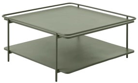 Zelený kovový konferenčný stolík 75x75 cm Yuba – Unique Furniture