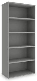 Vysoká skriňa SimpleOffice 80 x 40 x 180 cm, sivá