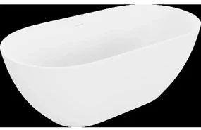 Mexen Rimini voľne stojaca vaňa z konglomerátu 150 x 75 cm, matná biela - 57241507500