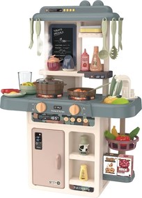 MULTISTORE Detská kuchynka 46 dielov - parný generátor, LED, zvuky, vodný drez (3+)