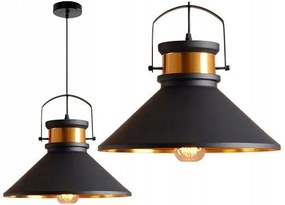 Toolight - Stropné svietidlo ASTI B 1xE27, čierna-zlatá, OSW-00179